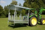 Kerbl Viereckraufe Standard mit Palisadenfressgitter für Pferde und Rinder