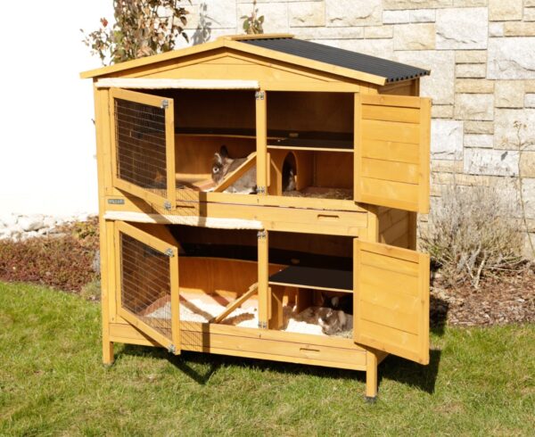 Nagerstall Appartement Pro 118x61x130cm, Kunststoffdach