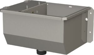 Edelstahl Trogtränke, 35L Ablauf 2", mit Heizung 100W