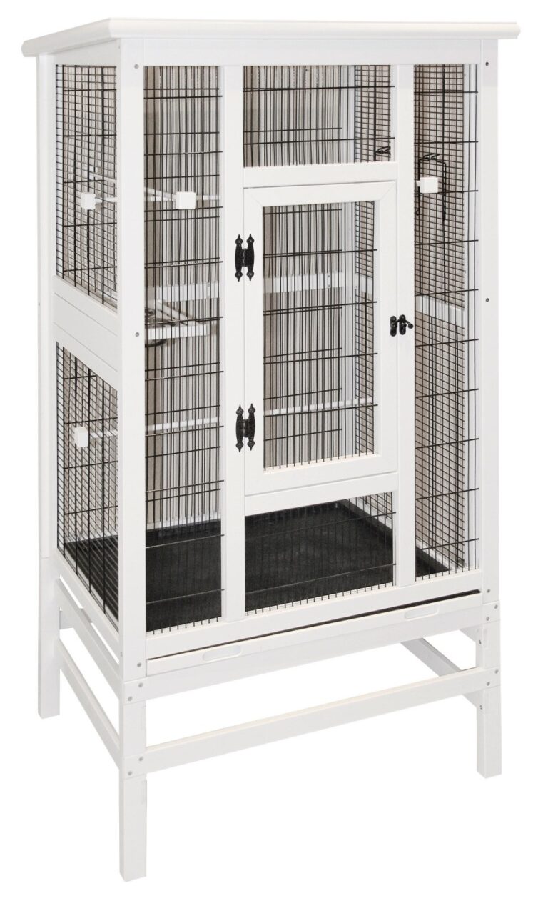 Vogelvoliere aus Holz 82 x 67 x 151 cm