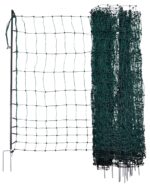 Geflügelnetz Premium, grün,50m 106cm, Doppelspitze, elektrif.