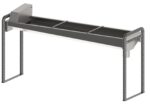 Edelstahl-Trogtränke mit Bodengestell 50L-95L, 100cm-190cm