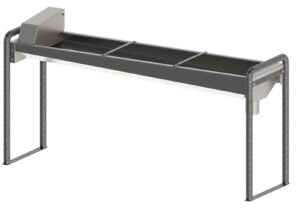 Edelstahl-Trogtränke mit Bodengestell 50L-95L, 100cm-190cm