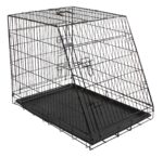 Gittertransportbox, klappbar, schwarz, 107x74x85cm, 2 Türen