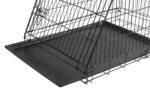 Gittertransportbox, klappbar, schwarz, 107x74x85cm, 2 Türen
